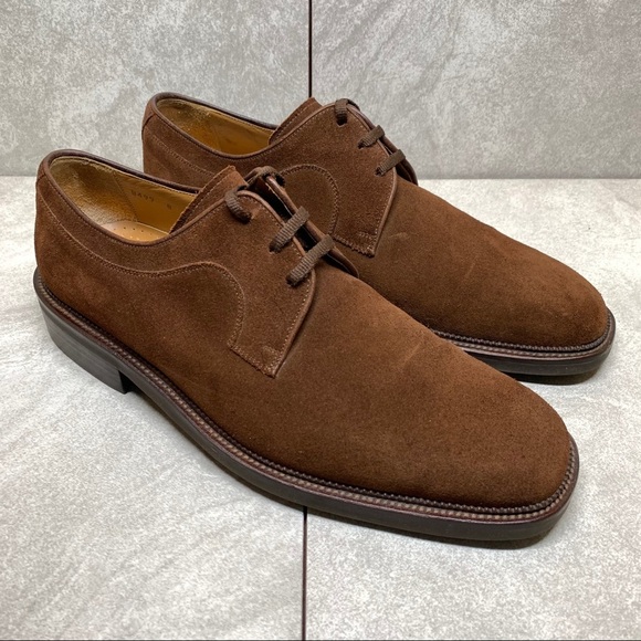 Magnanni brown suede lace up shoes 8 D